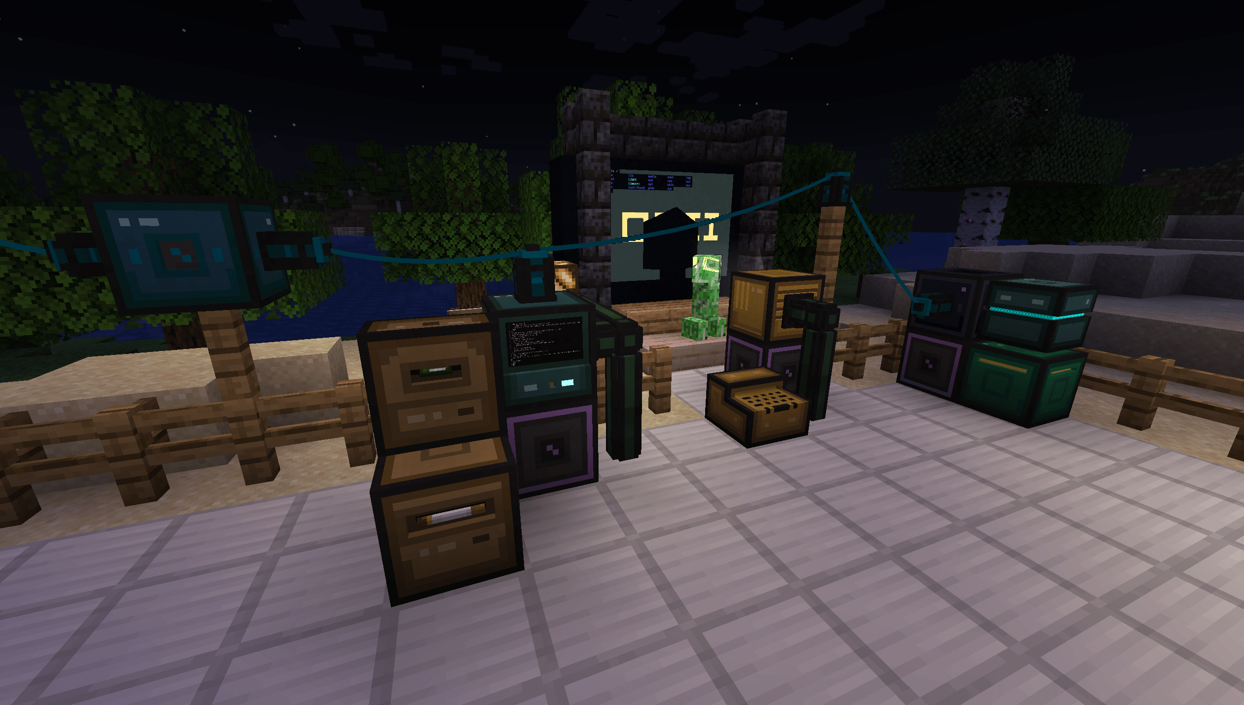 Overview of blocks in the mod, including computer, robot, disk drive and redstone interface block.