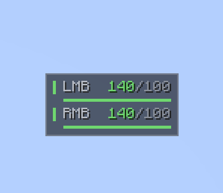 Thumbnail Both counters have passed their 100-click goals. The bars turn green, and counting continues. / Оба счётчика превысили цель в 100 нажатий. Полоски стали зелёными, а подсчёт продолжается.