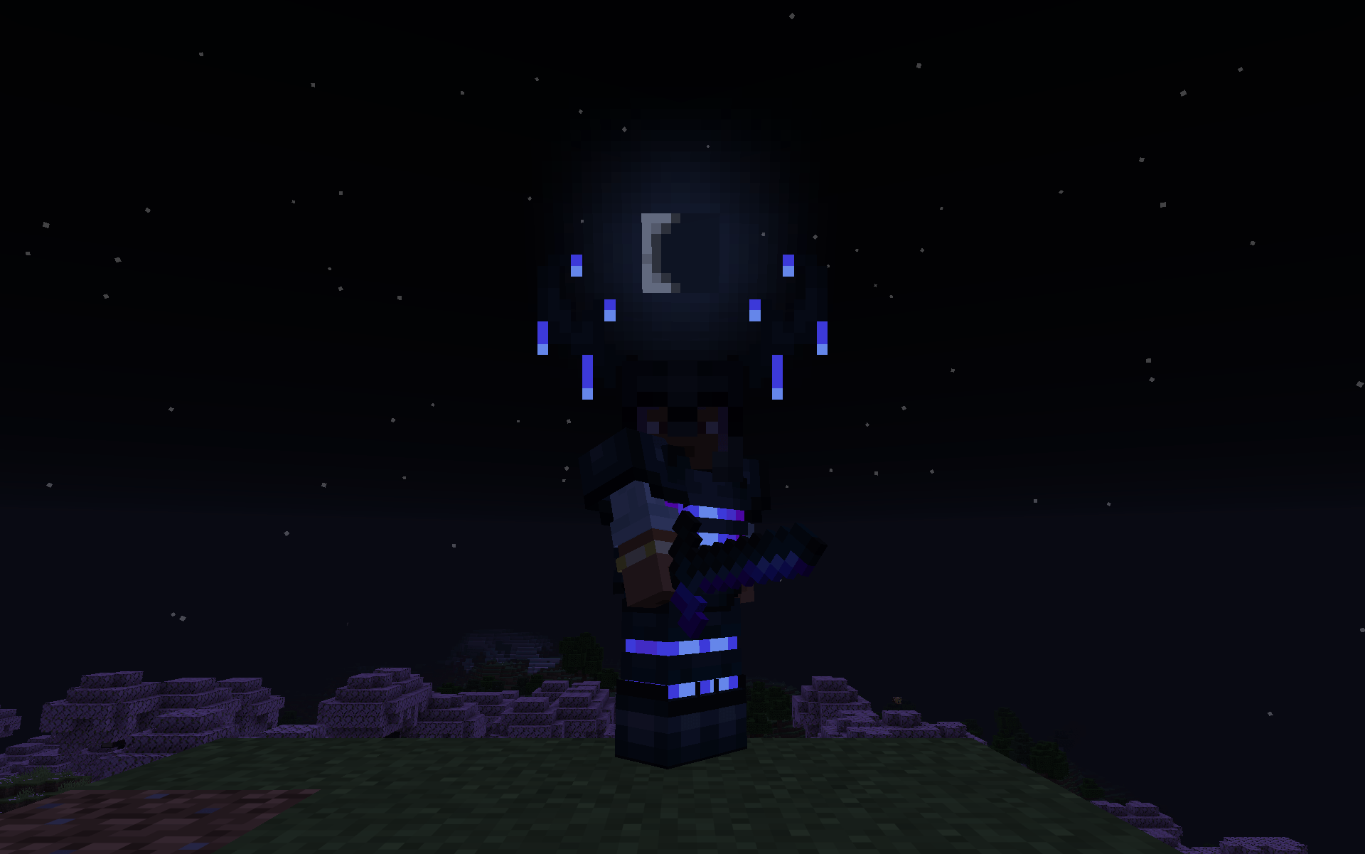 Nighttime Echo Armor, glowing