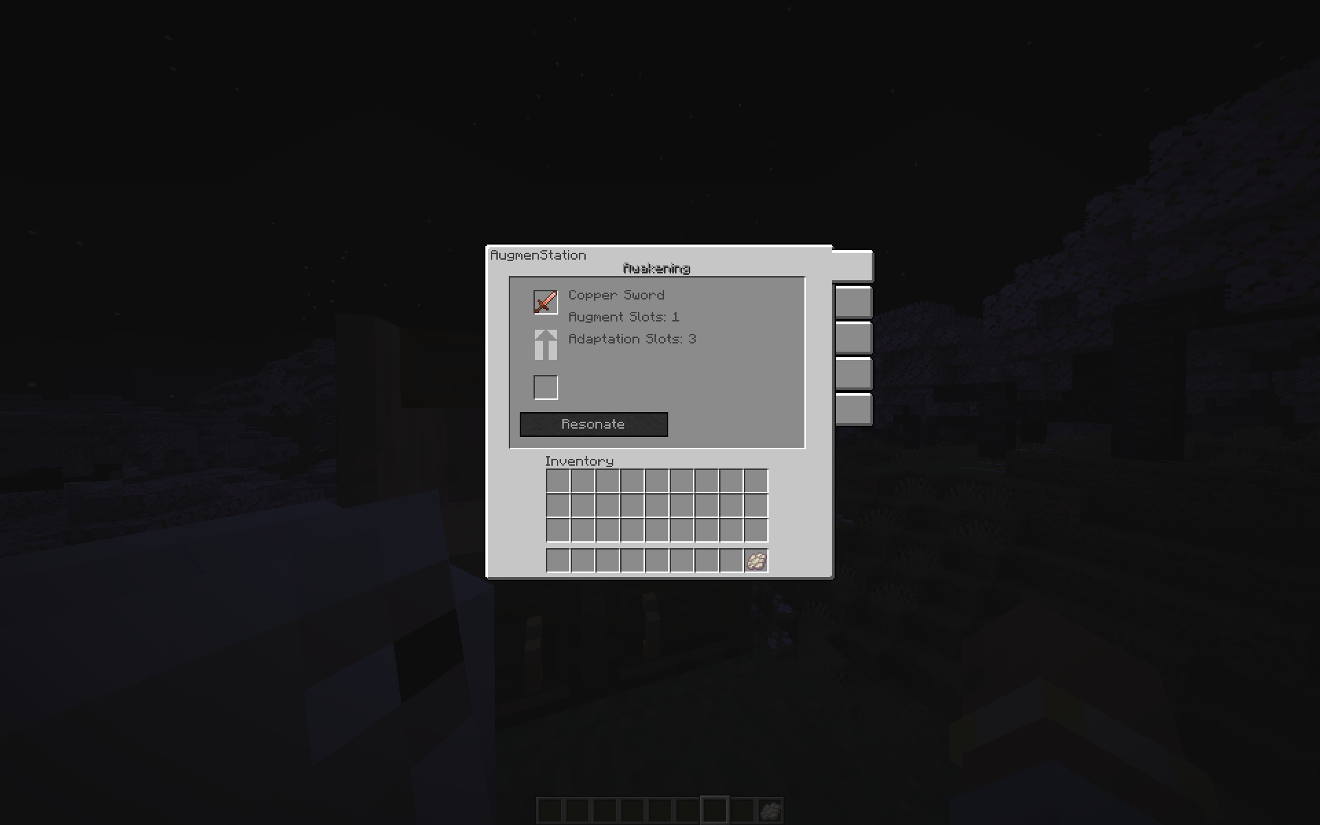 Thumbnail New AugmenStation GUI, Awakening menu