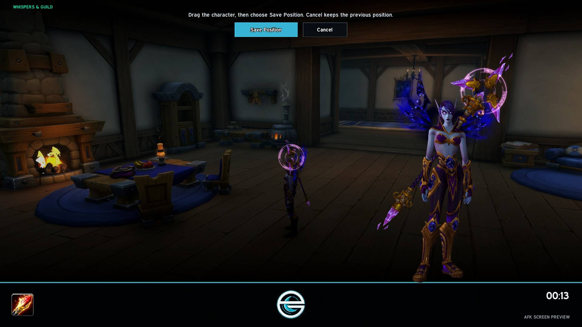 AFK Screen Preview & Model Positioning