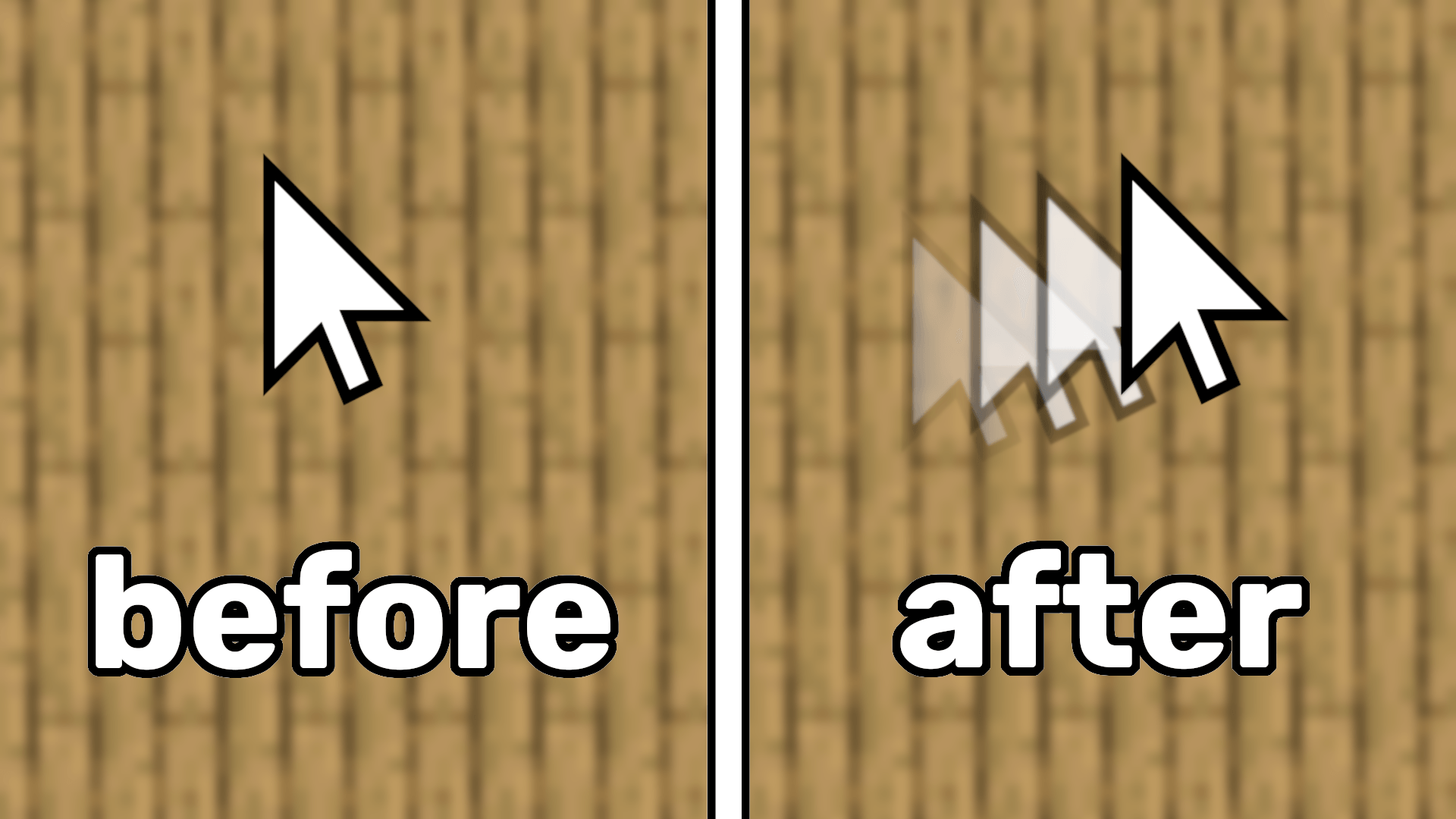 Mouse Blur Mod Comparison: Before vs. After