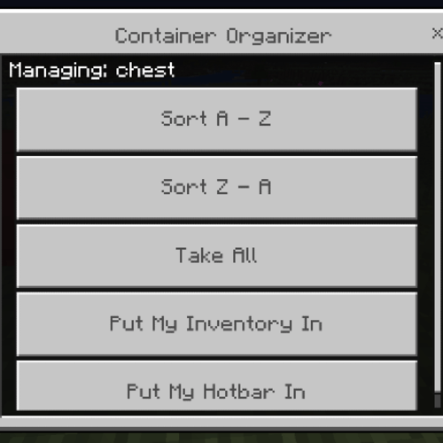 Chest Organization - Automatically make your chests organized!
