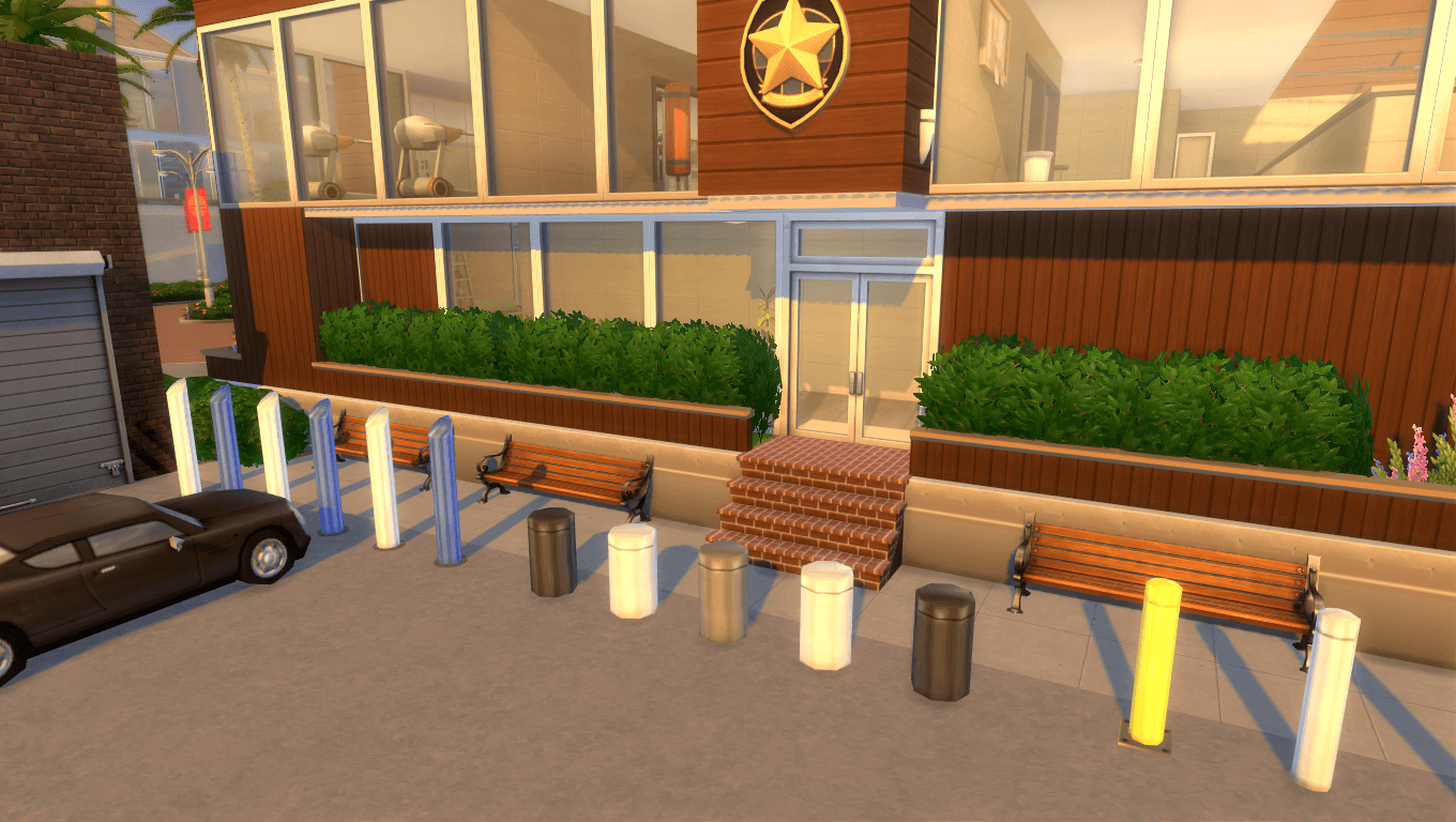 Sims 4 City CC - Bollard (example 1)