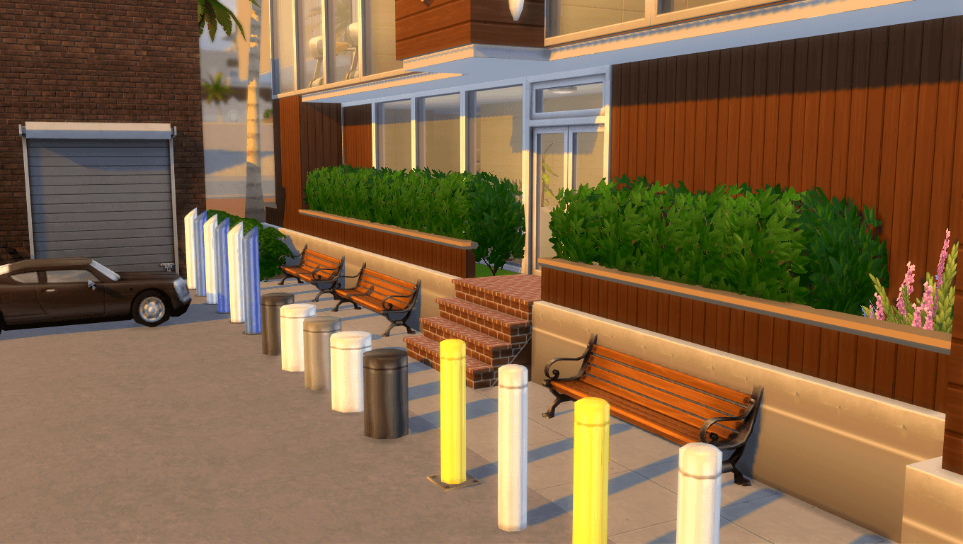 Sims 4 City CC - Bollard (example 2)