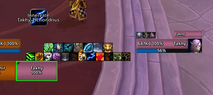 Addon will show as a frame highlight border and as an icon you can drag