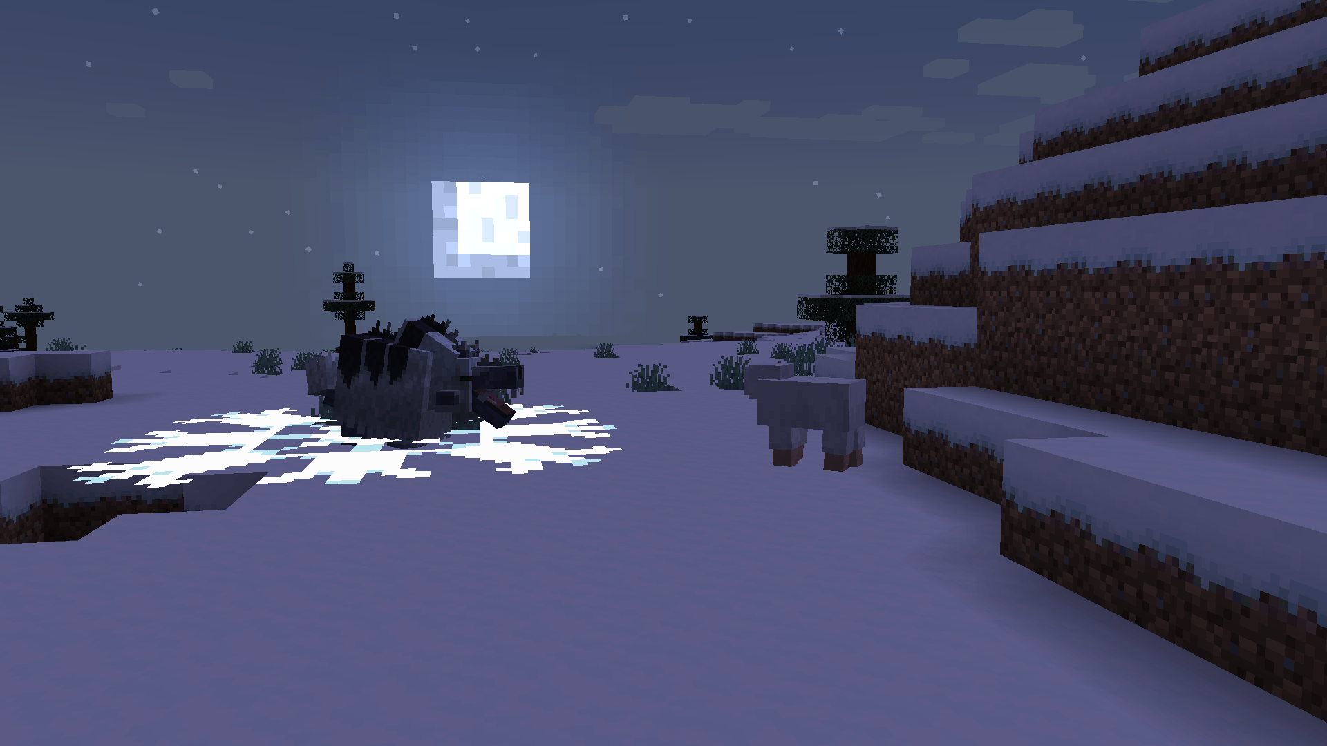 Thumbnail A burodon using its freezing roar on an unfortunate sheep