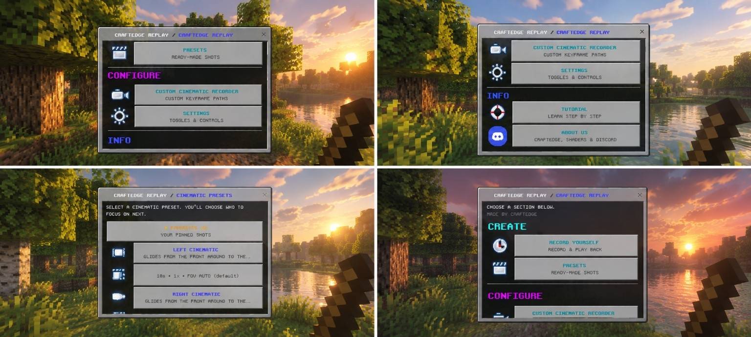 CraftEdge Replay - A Cinematic Recorder — screenshot 1