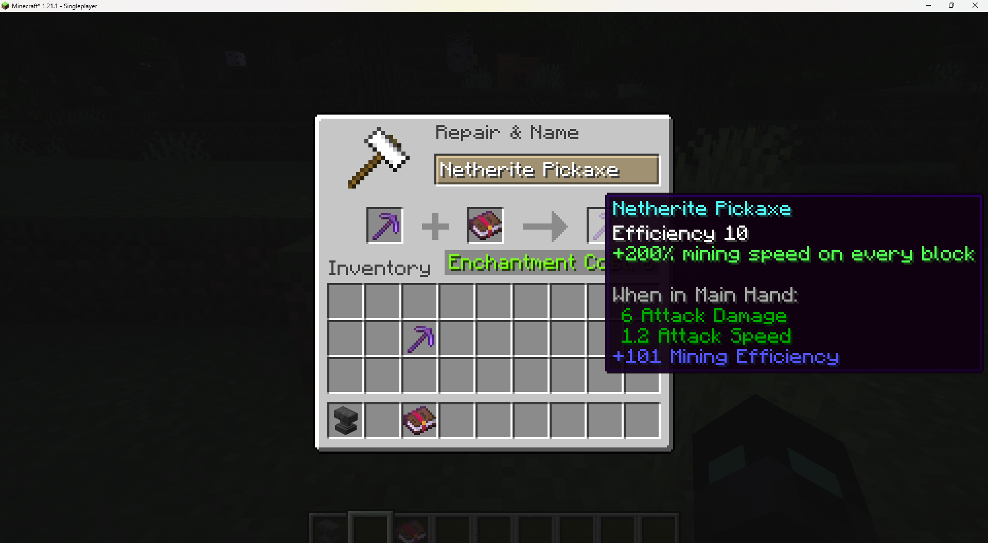 Thumbnail (Additive Enchanting) Instead of 3+3=4 when you combine two of the enchantment like in vanilla Minecraft, you can now have 3+3=6.