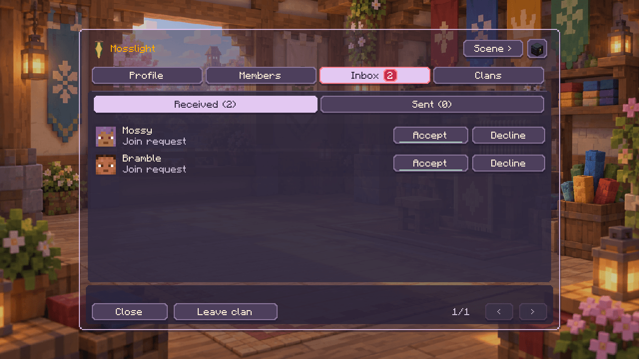 Vanilla Clans: Inbox