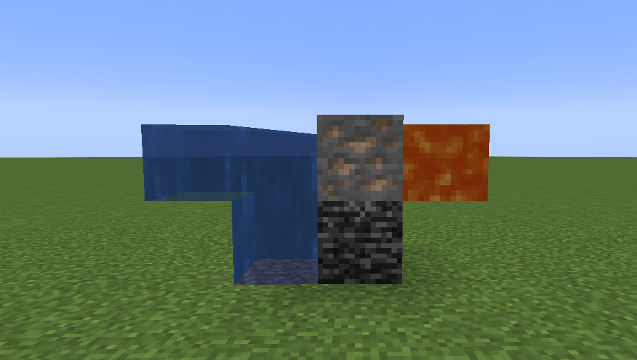Thumbnail These are found in the bottom of the world right at the top layer of bedrock, they replace stone/cobblestone/cobbled deepslate/deepslate with the respective ore and they are so much faster than average iron farms!