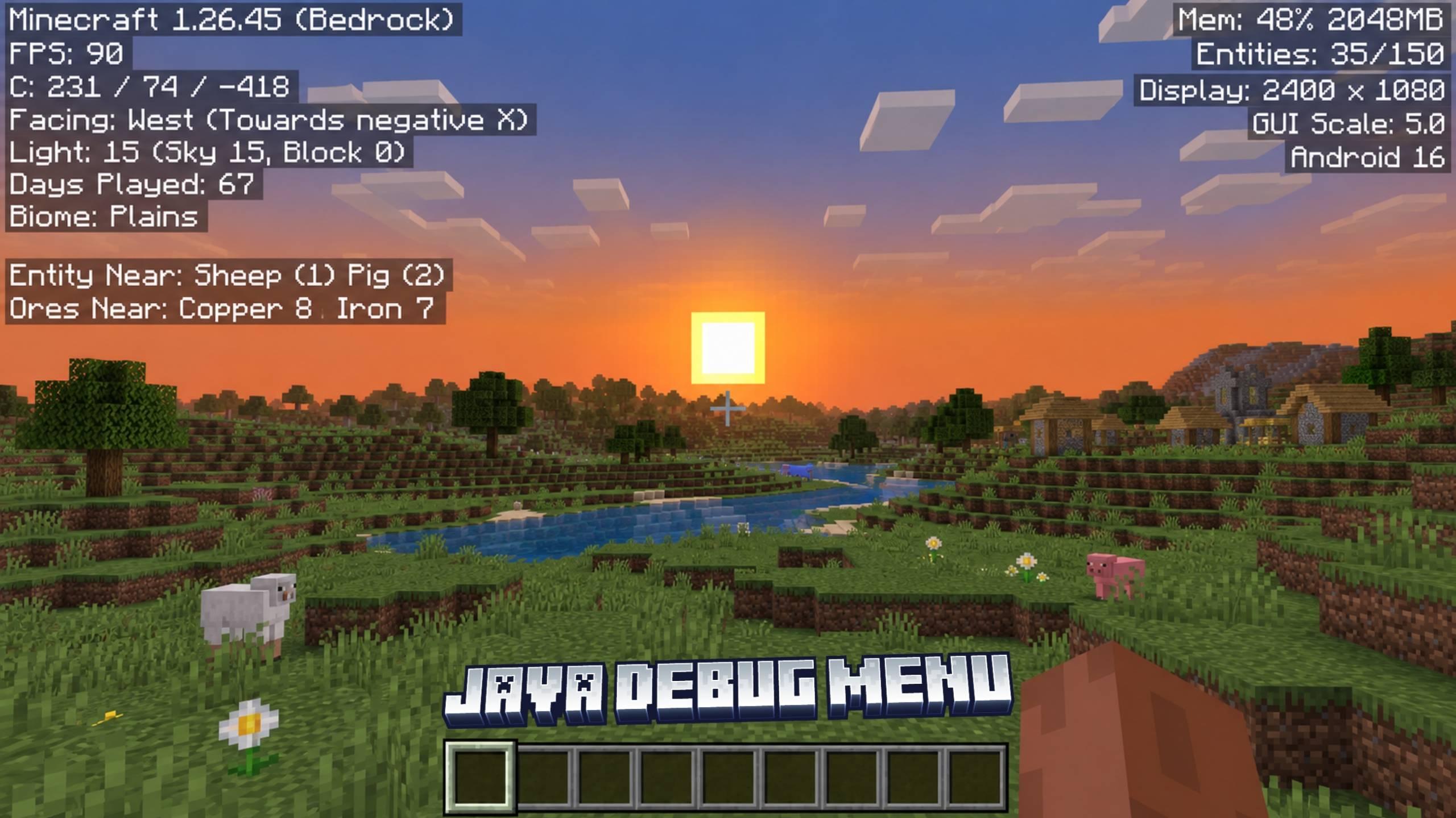 Java Debug Menu PE/BE