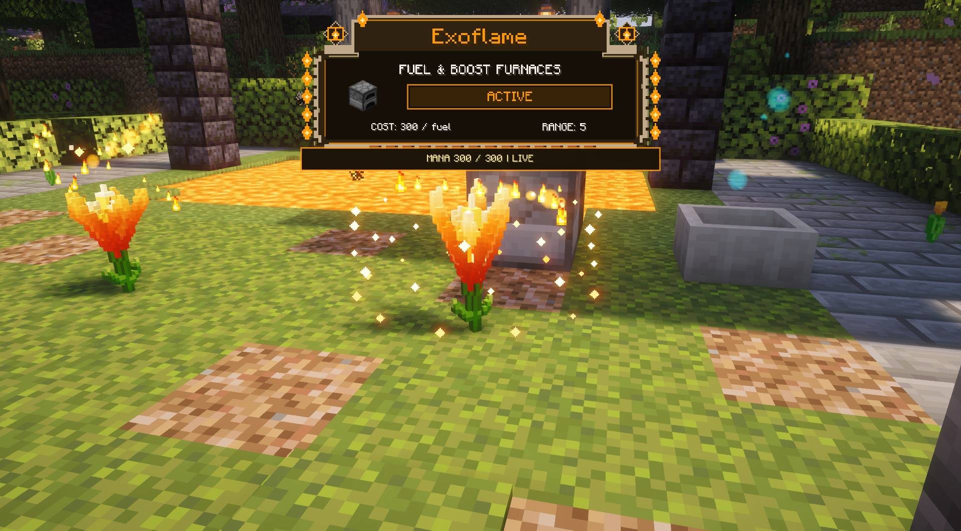 Exoflame with its live ability GUI