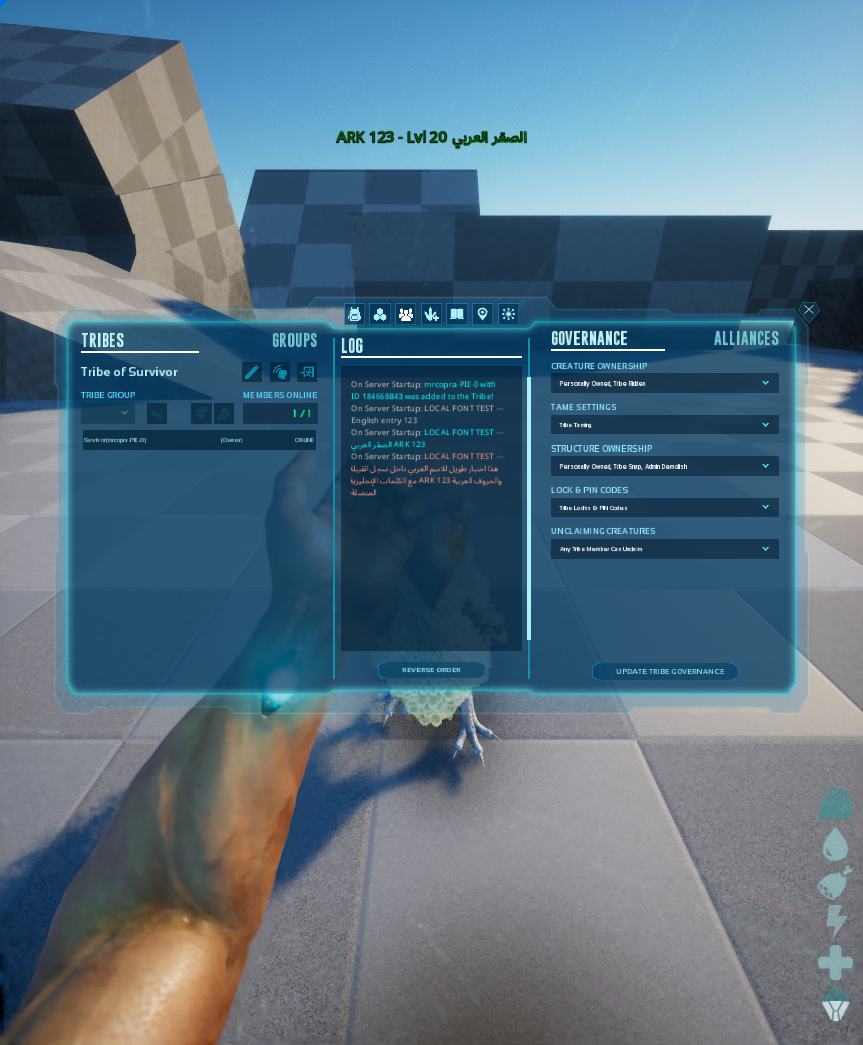 Tribe-log text preview