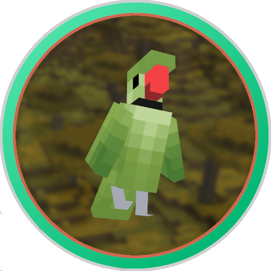 Green Ring Necked Parrot