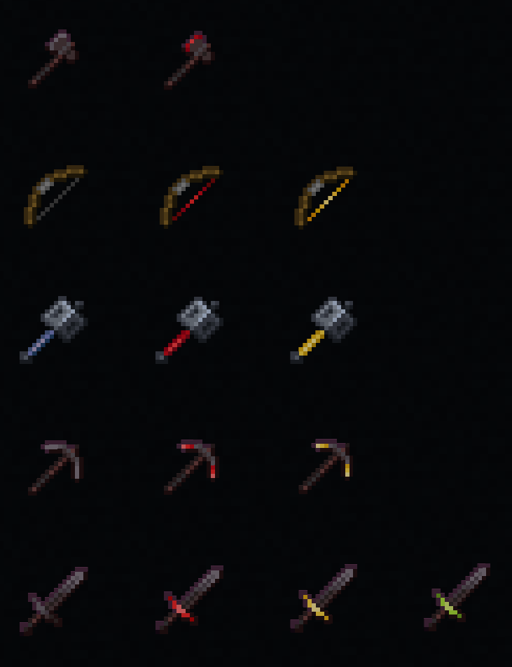 Note: Enchantment glints are hidden in the screenshot, but will still show in-game.