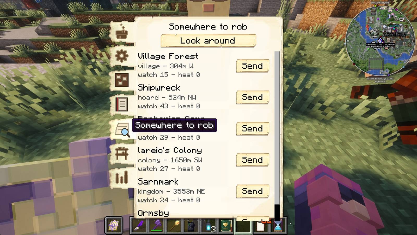 Mark a village or a rival colony with the Mark, hand it in at the Hideout, and it goes on the board.