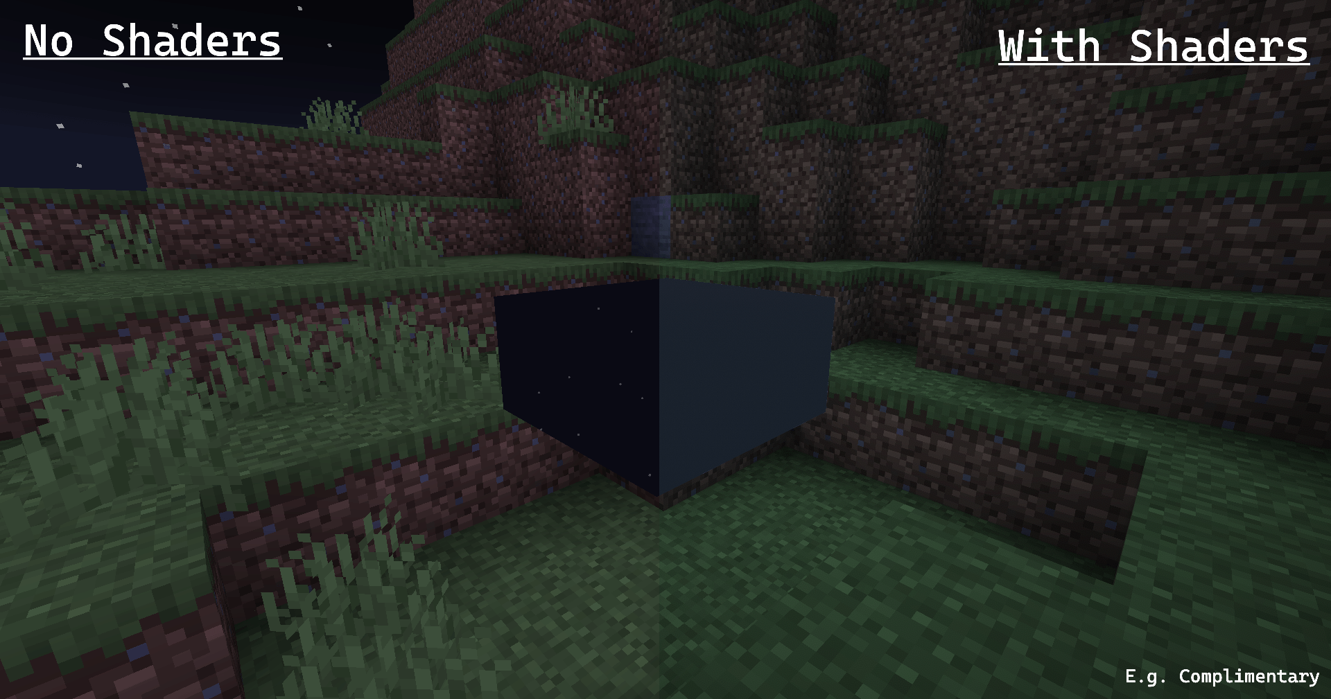 Showcasing the Sky Block working with Shaders