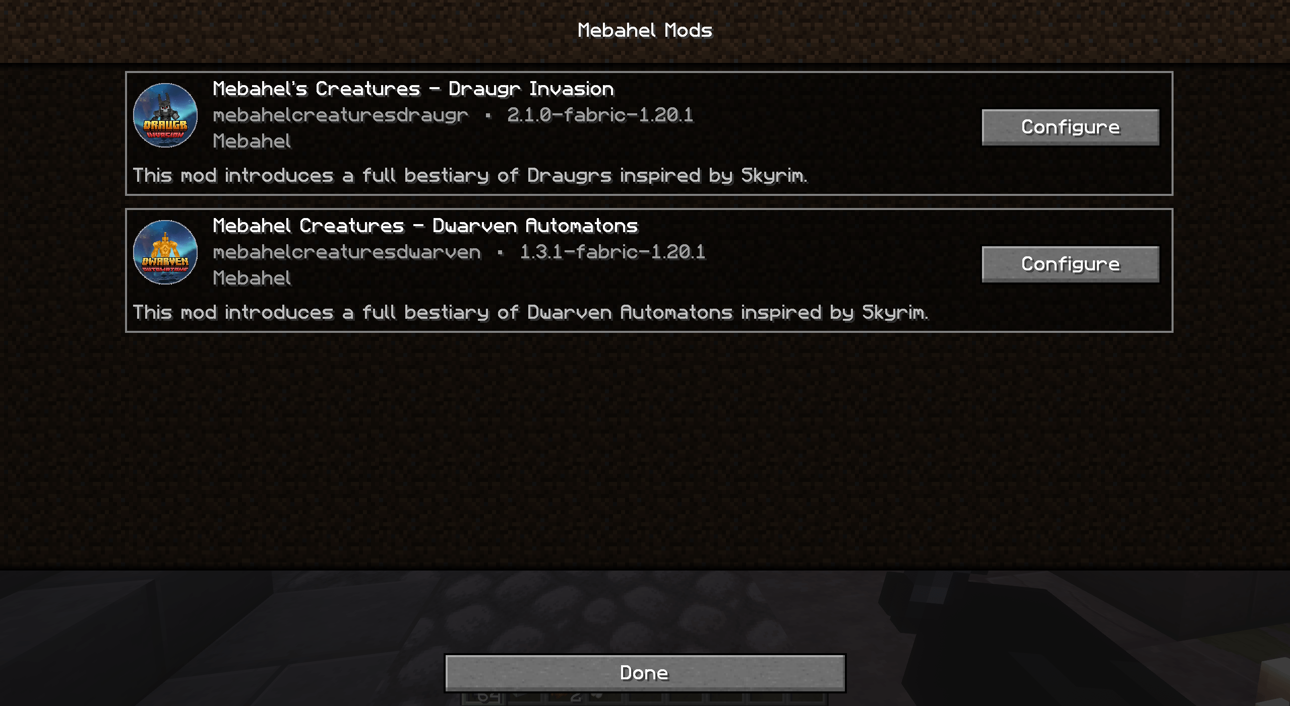 Mebahel Mod Menu selection