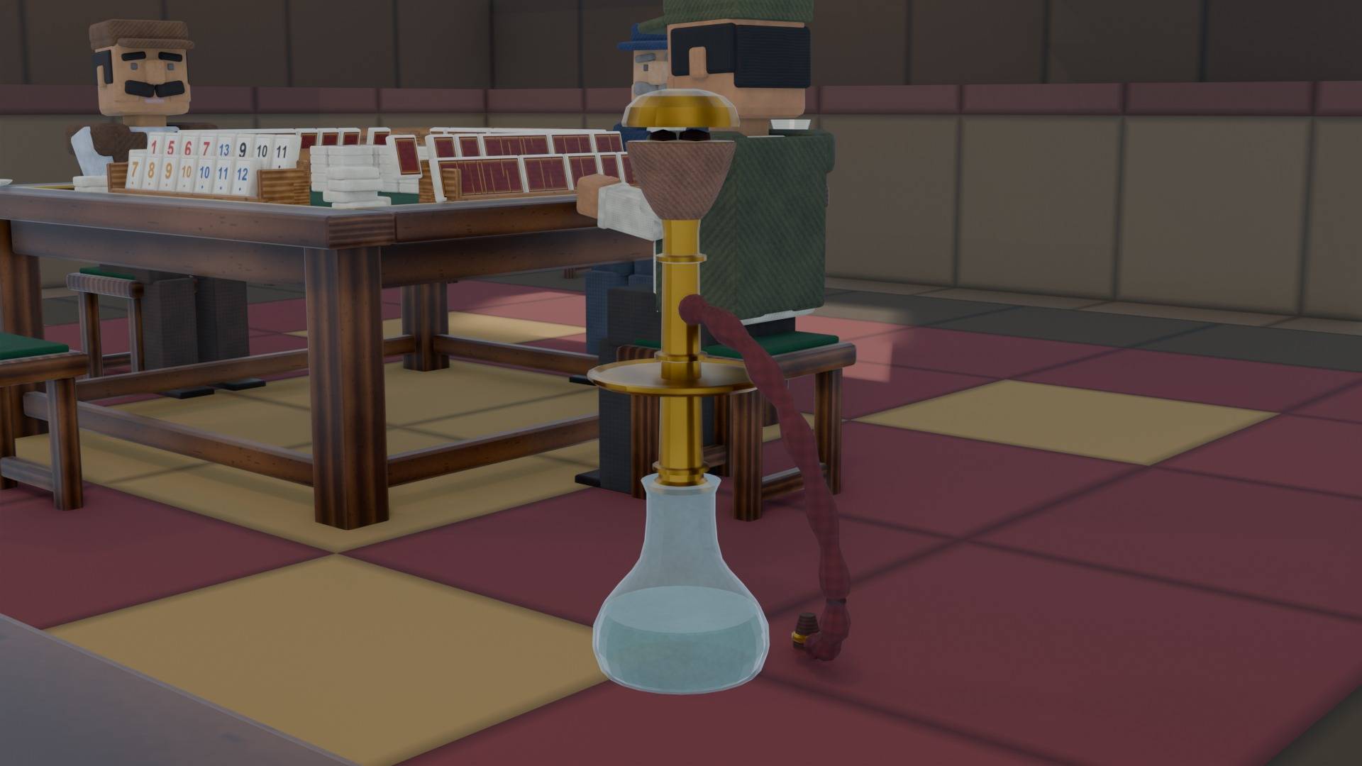 Thumbnail The nargile - place it, right-click, it bubbles and smokes