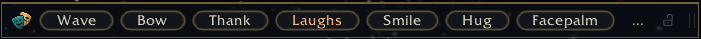 Thumbnail The emotes from your wheel as a small bar you can place anywhere and drag wider.