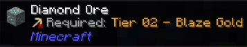 Pickaxe requirements - example