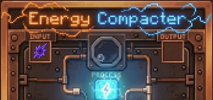 Thumbnail Place Raw Energy Spec in input slot to receive Compact Energy Orb.