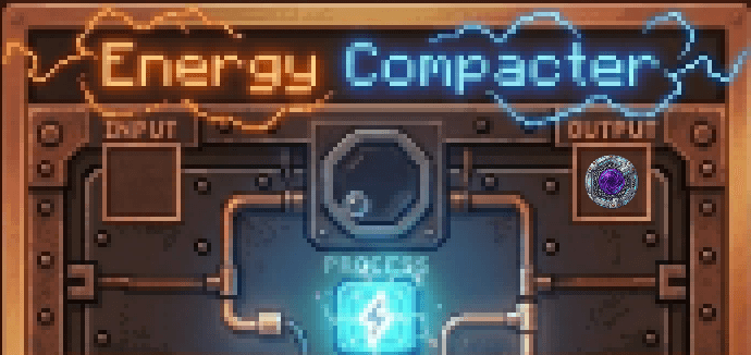 Thumbnail Place Raw Energy Spec in input slot to receive Compact Energy Orb.