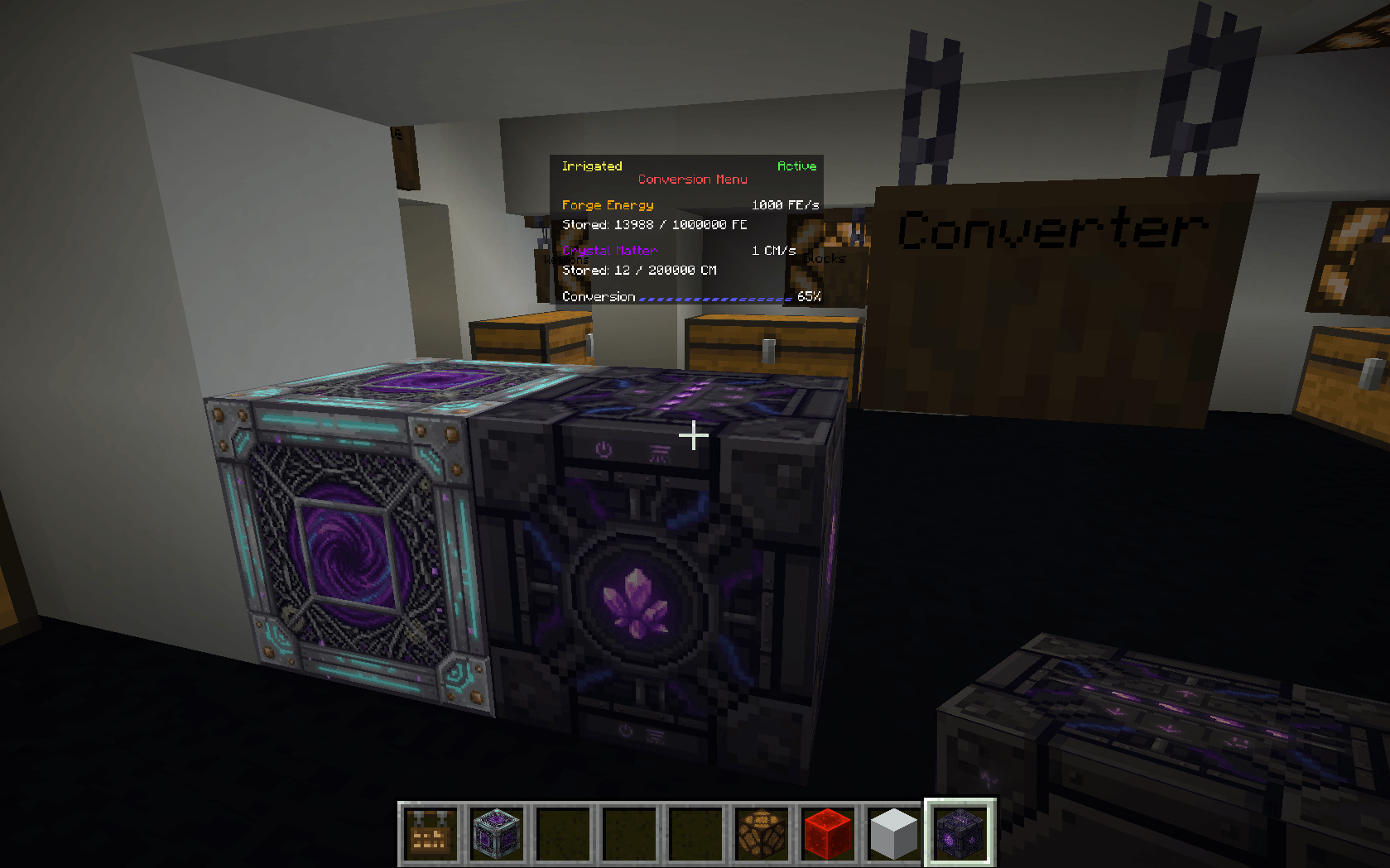 Thumbnail Irrigated Converter means infinite Crystal Matter.