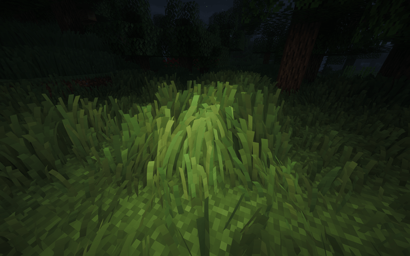 Inlite placed on ground with Grassiergrass mod and Shaders on.
