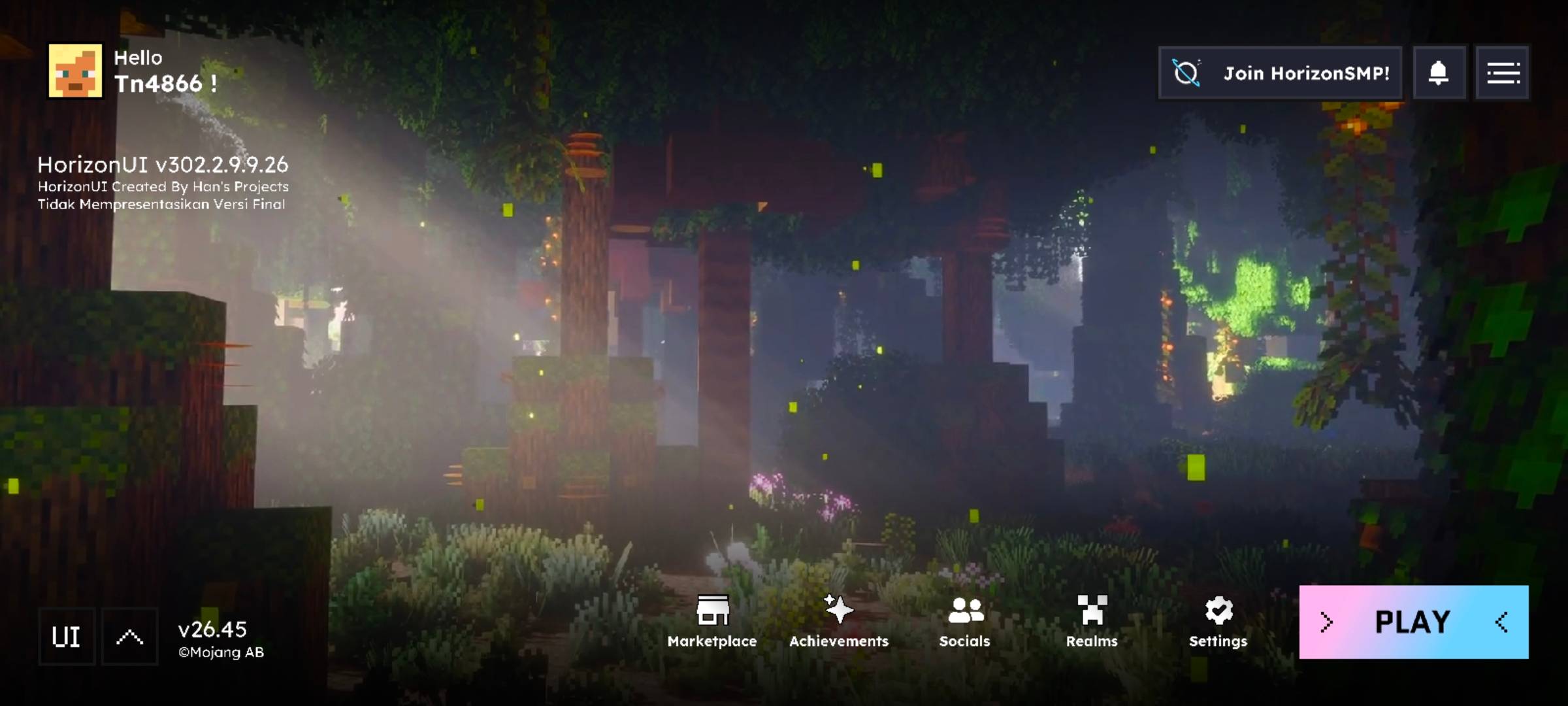 HorizonUIExtension - Minecraft Fireflies Forest — screenshot 2