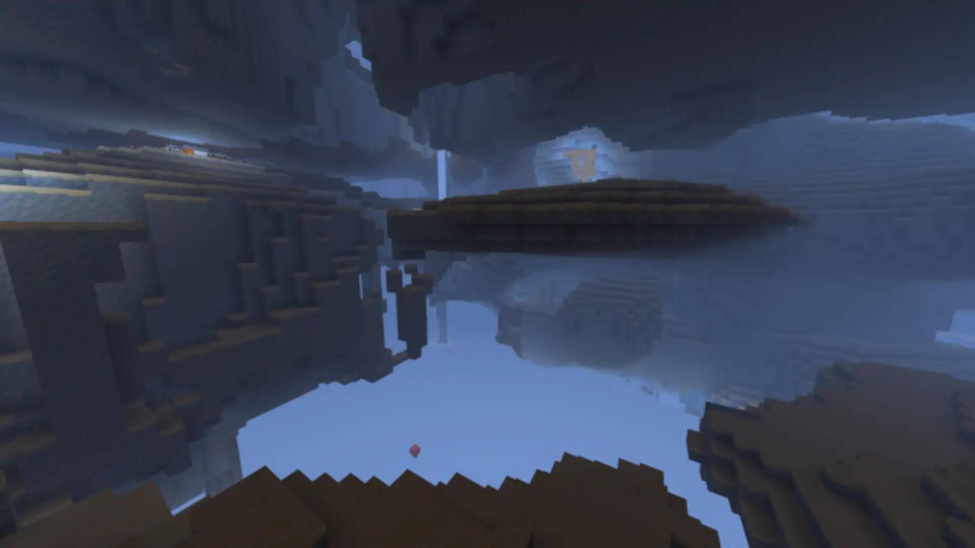 The Nether gone cold, with its lava seas frozen over