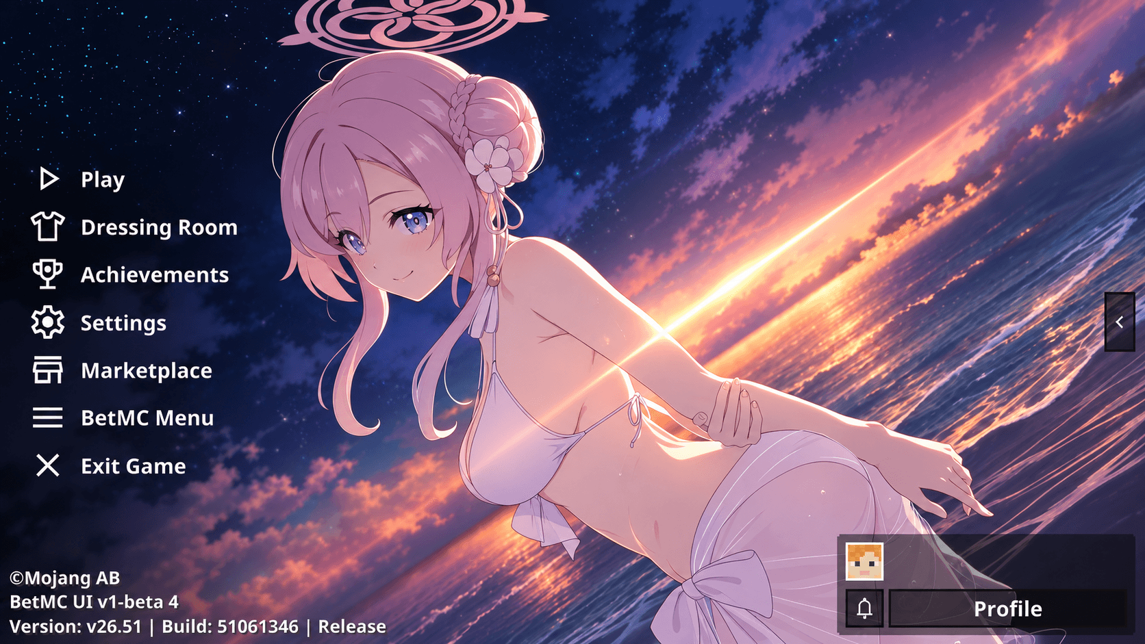 Mizuha Mimori Swimsuit Ui | Anime Girl Animated Ui — screenshot 1