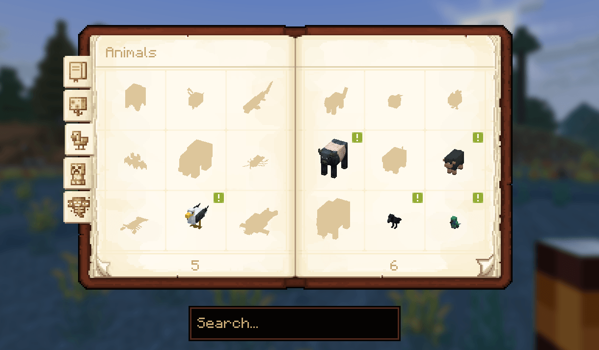 Thumbnail New field guide for discovering new blocks/mobs/plants etc (You will need a spyglass or a camera)