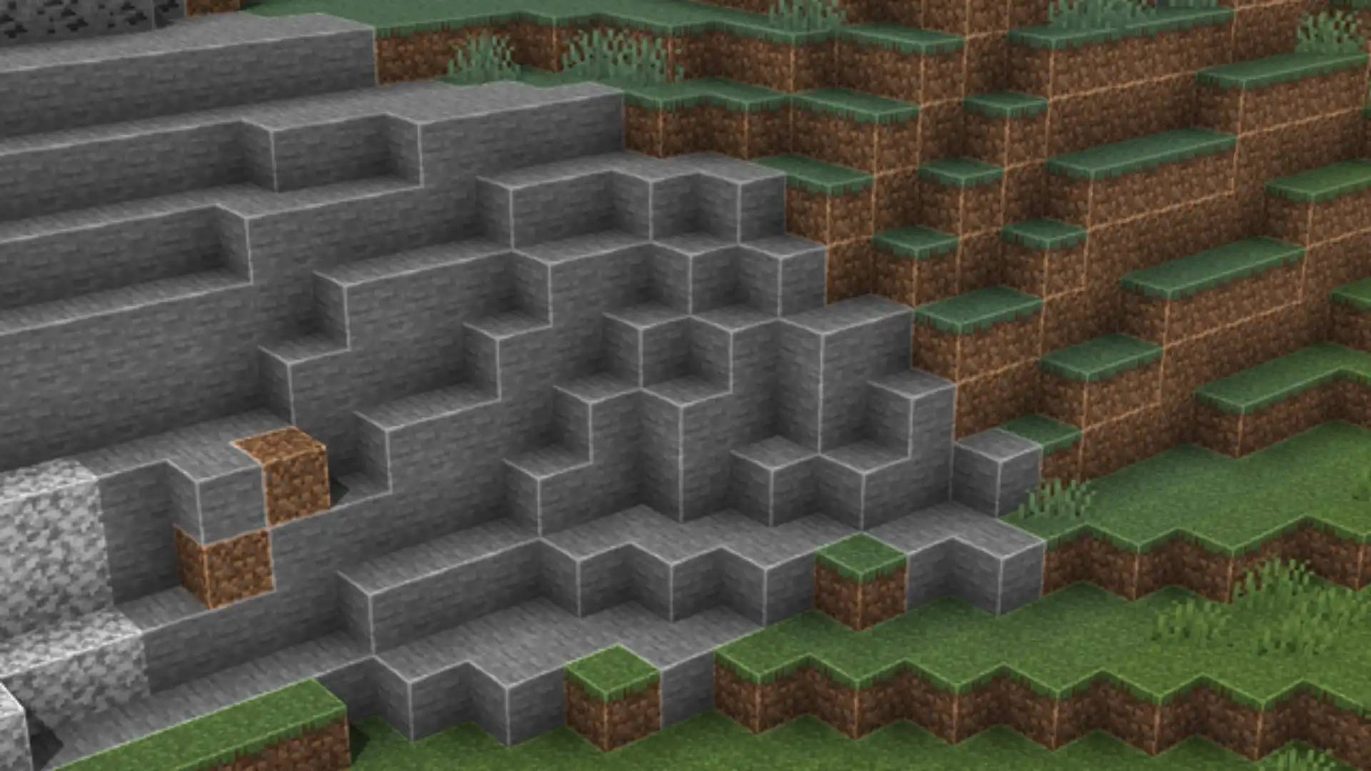 Outlines picking out every block on a hillside