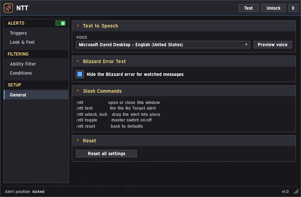 Thumbnail Change your TTS voice, as well as hide the red blizzard error text. The slash commands can help debug issues if needed.