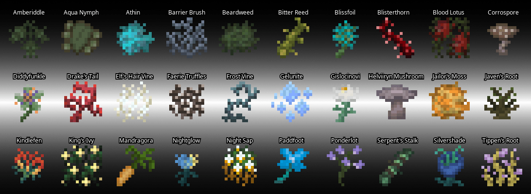 Custom textures for noded herbs