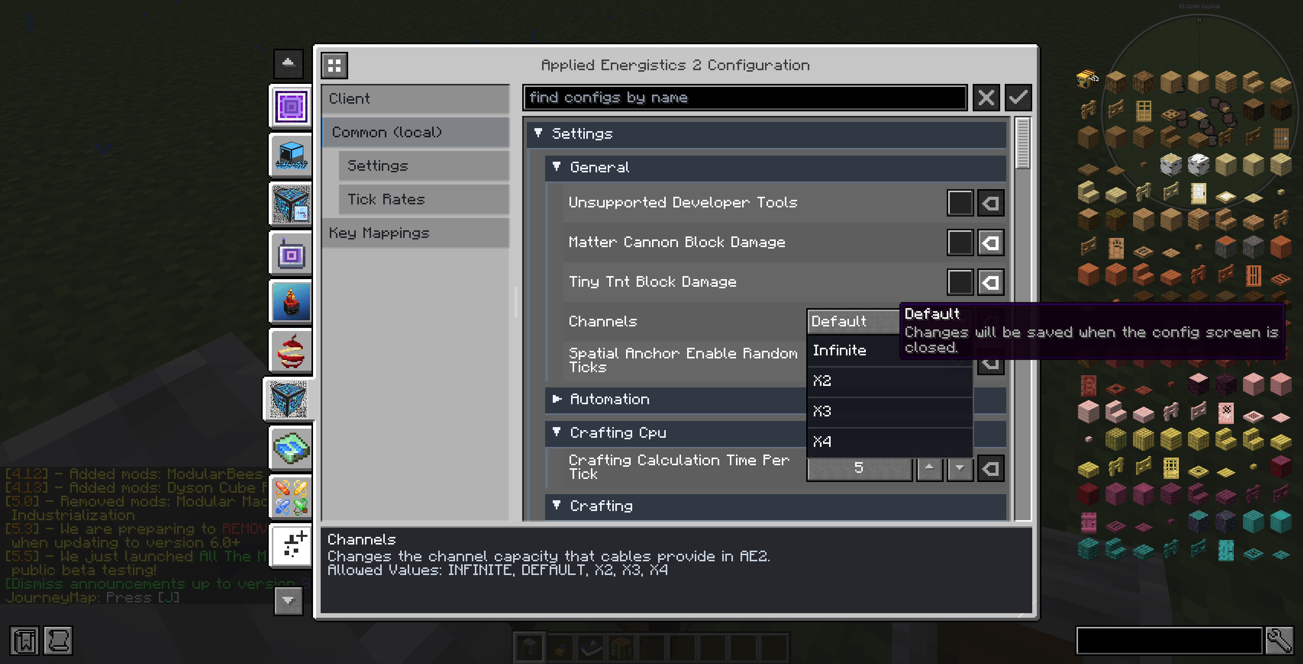 Thumbnail Mods with NeoForge configs automatically work by default, they do not need to use MezzConfig