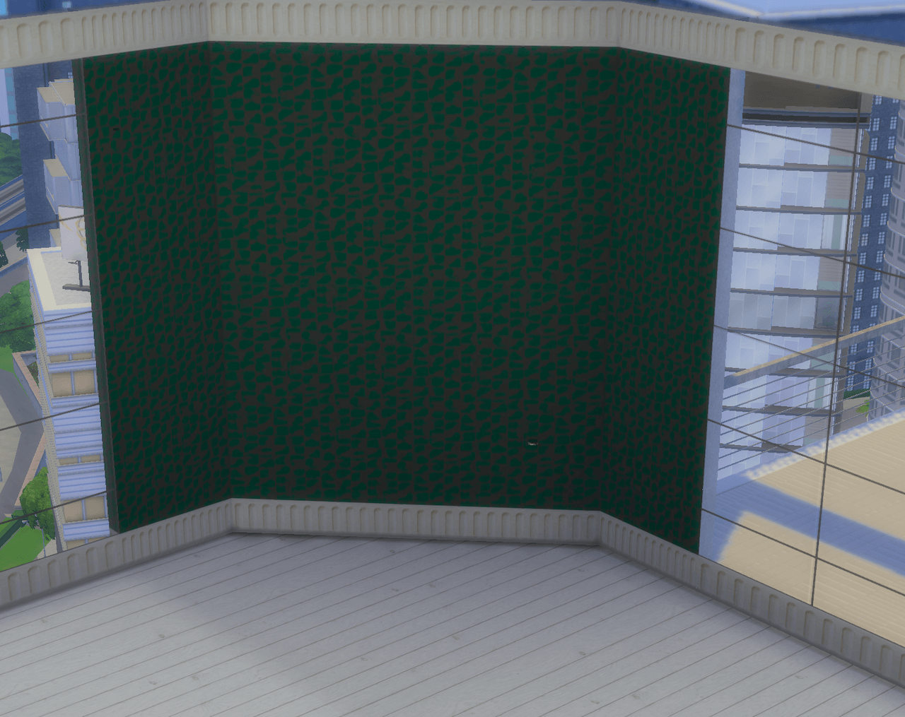 Abstract Smudge Wallpaper (medium scale) with V.1 Trim (shown with V.1 Trim Window in white)