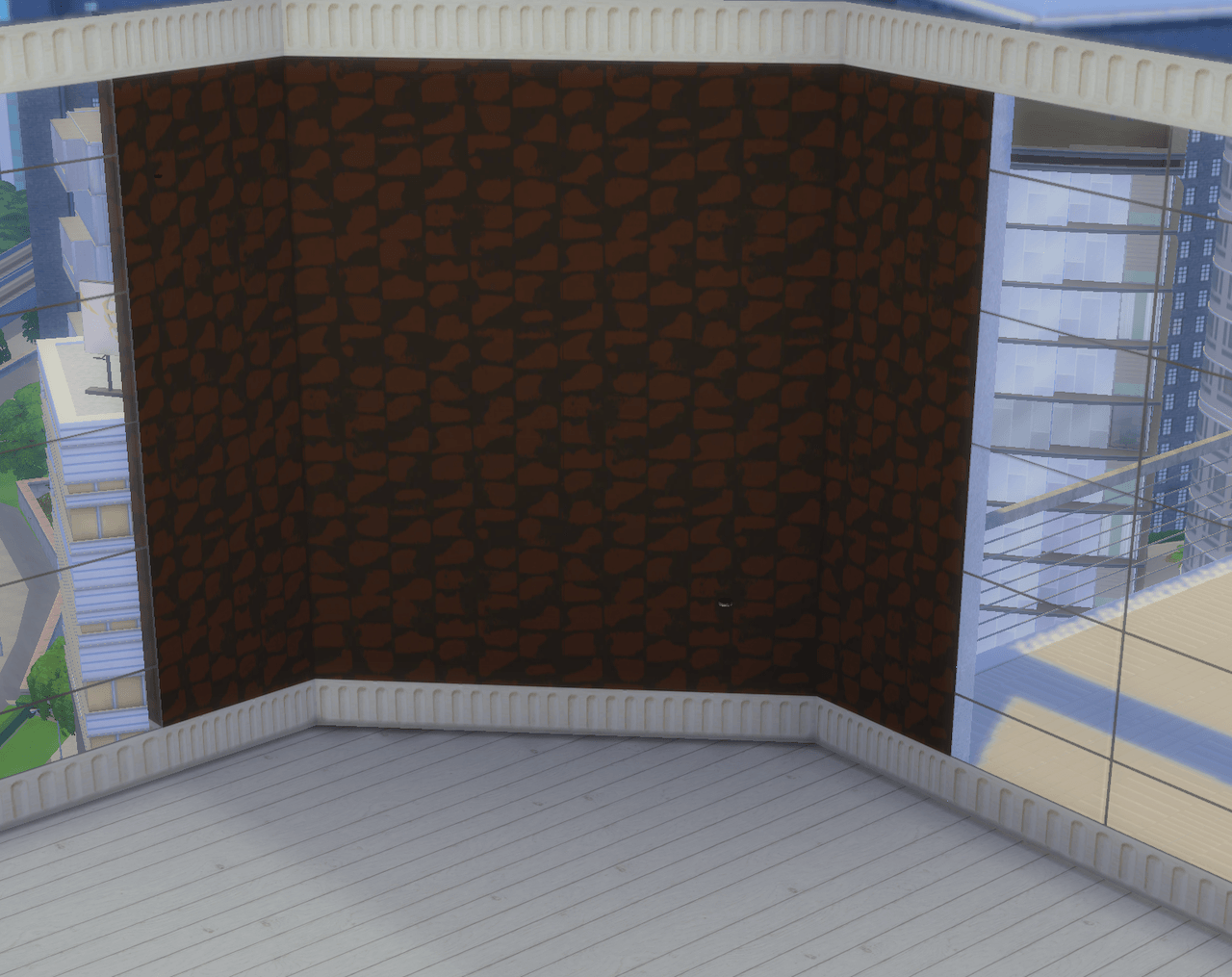 Abstract Smudge Wallpaper (large scale) with V.1 Trim (shown with V.1 Trim Window in white)