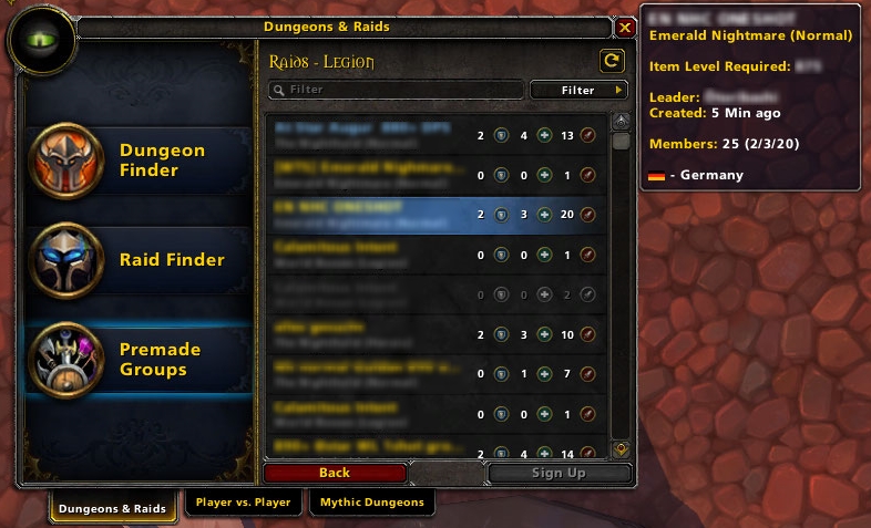 wow group finder addon