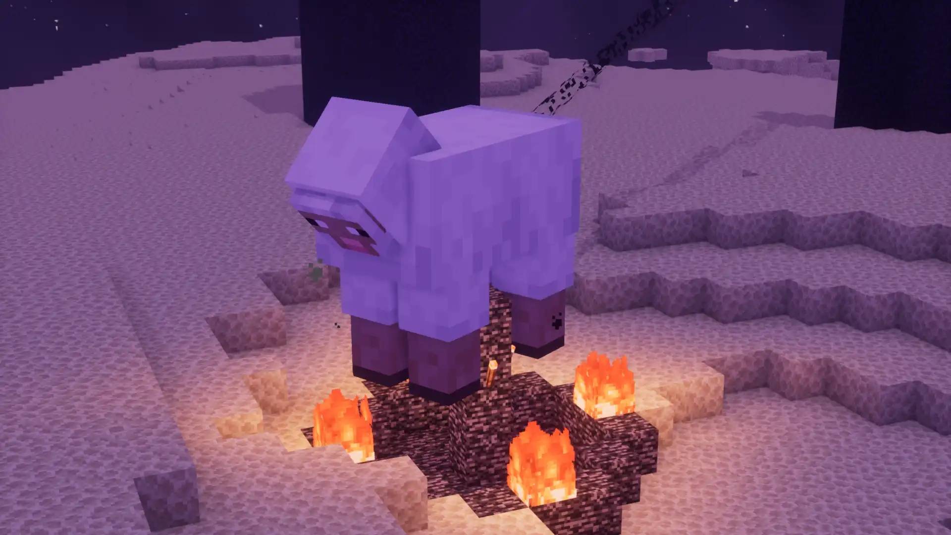 Waiting above the exit portal