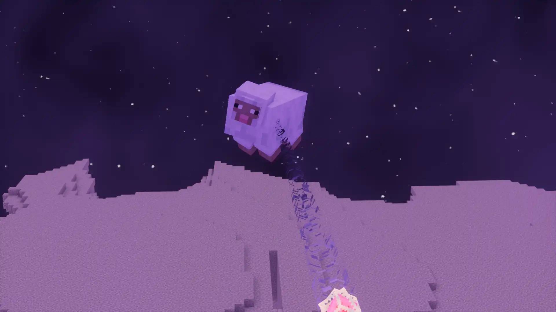 The sheep in flight over the End island