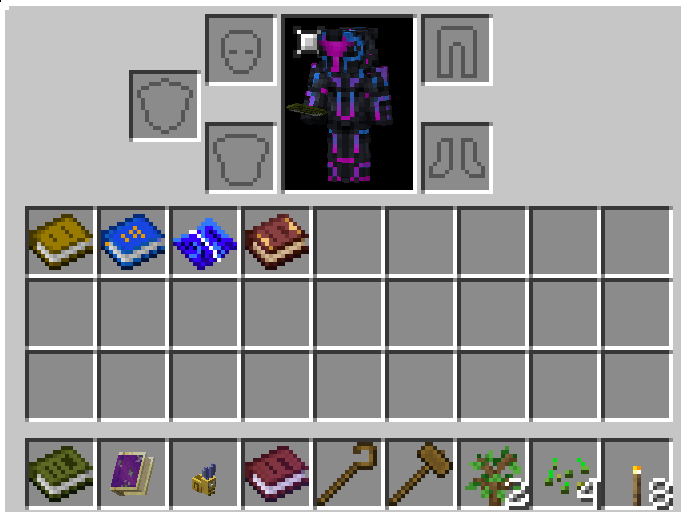 Thumbnail What you begin with — a few saplings, basic tools, and the book that explains the grid before you fall off it.
