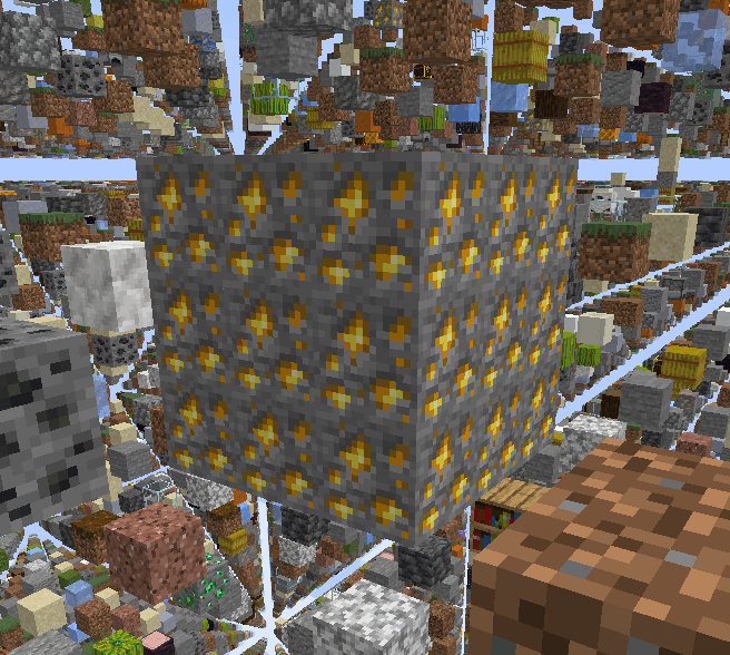 Thumbnail Ore sometimes generates as a cluster rather than a single block. Find one and it's worth checking every neighbor.