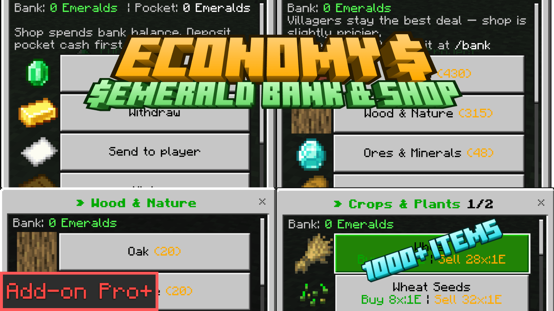 Install Window Ios Design EuForia Bedrock Economy | Minecraft PE Addons