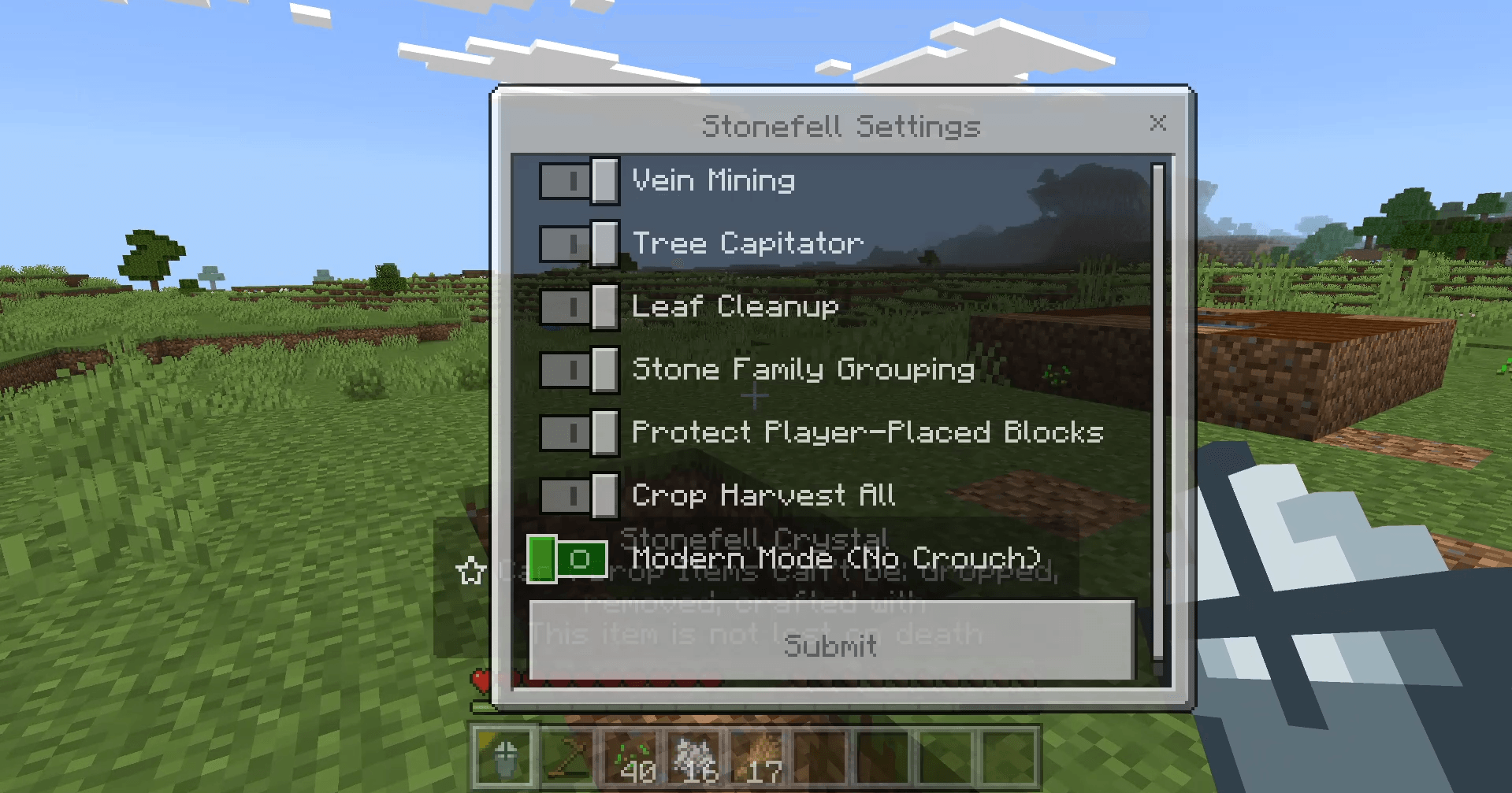 Stonefell | Vein Miner & Tree Capitator — screenshot 2