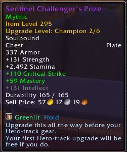 Finish this Champion piece first and the first Hero upgrade is free.
