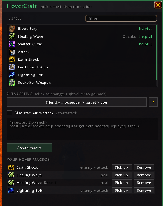HoverCraft Macro Screen