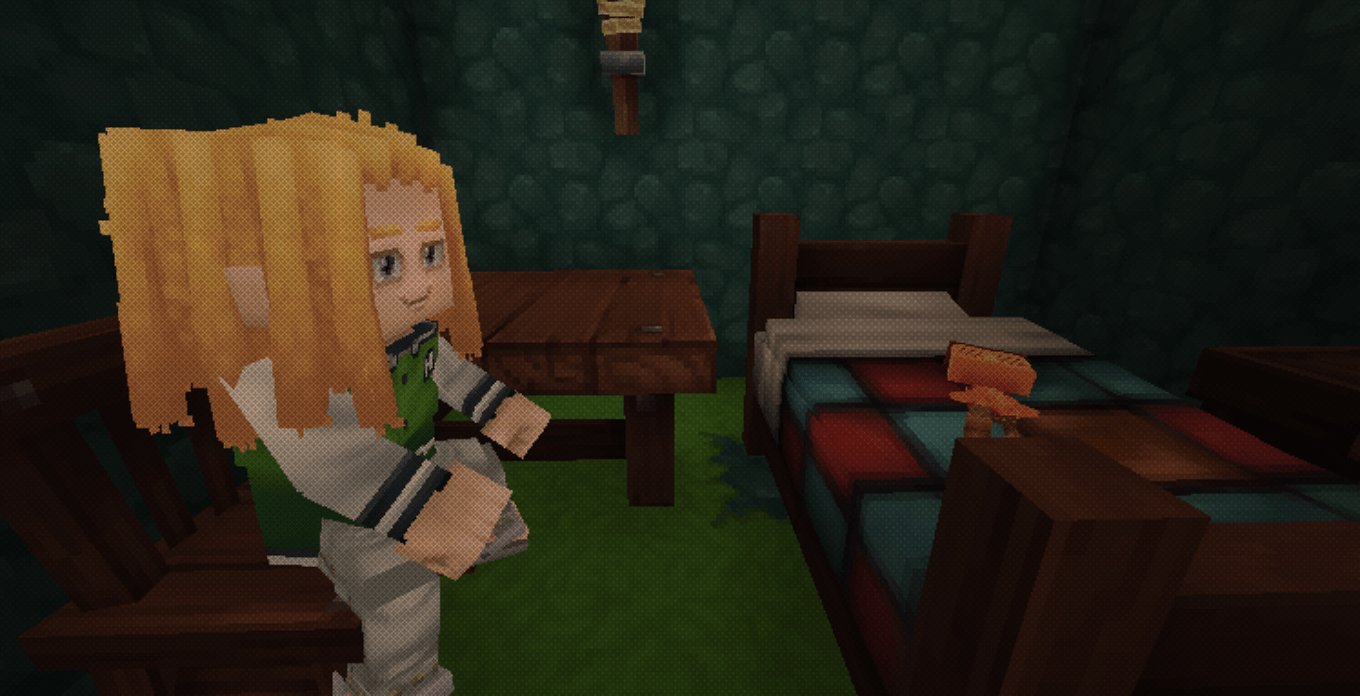 npc sentado e uma criança deitada na cama dormindo.png